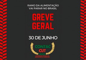 Ramo da alimentação fará greve geral dia 30